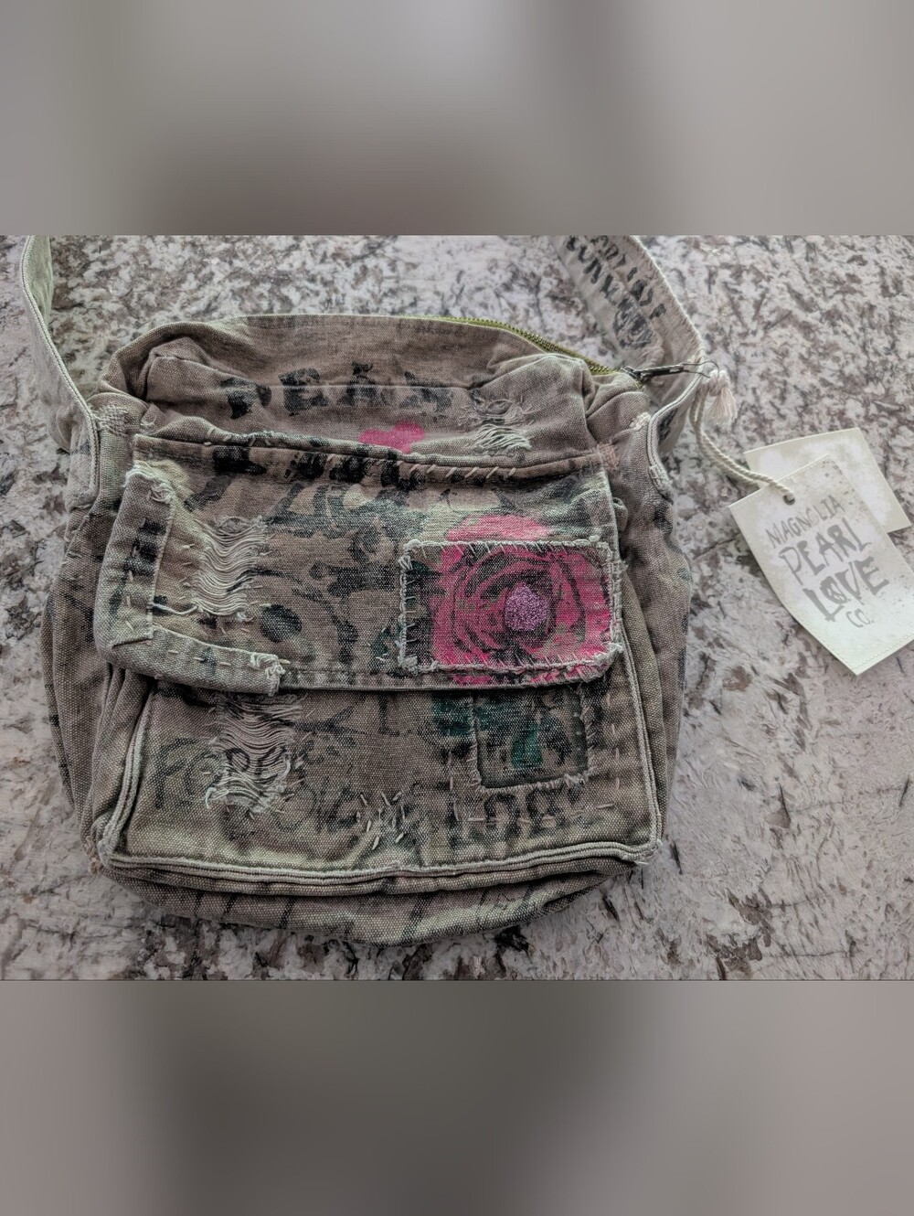 Magnolia Pearl Lorel Crossbody Denim Bag NEW With TAGS - Picture 3 of 12